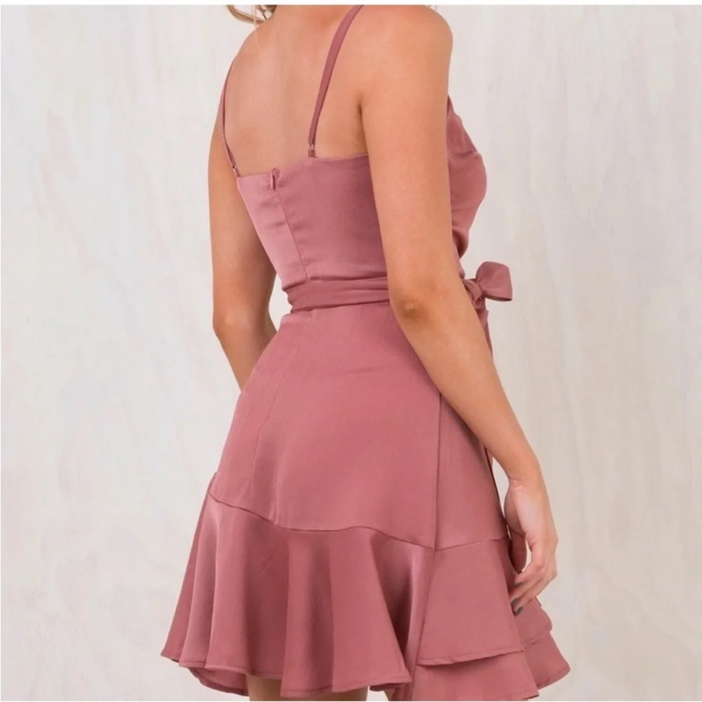 Princess Polly Watermelon Champagne Mini Elegant Dress, Size US 4 - Picture 4 of 12